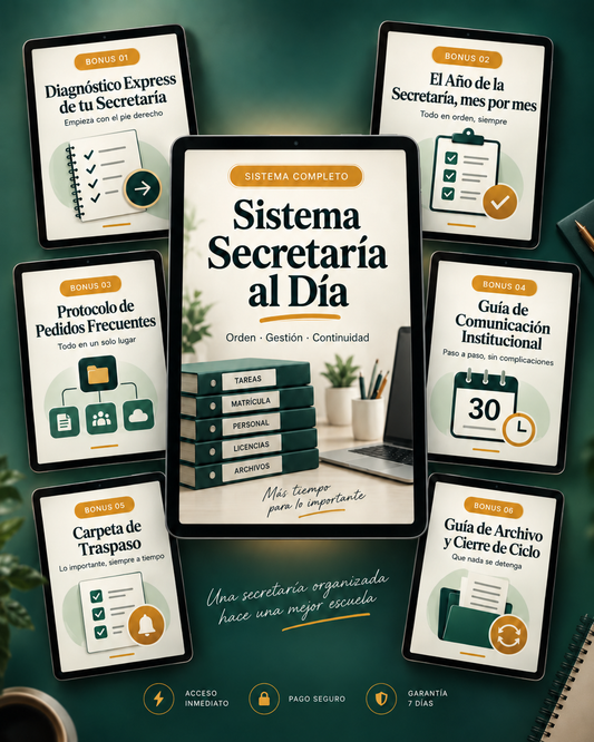EL SISTEMA DE LA SECRETARÍA EN ORDEN